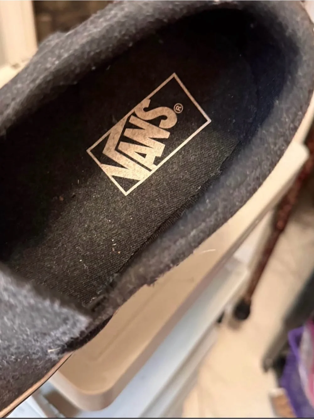 Vans Black Checkerboard Slip-On Loafers